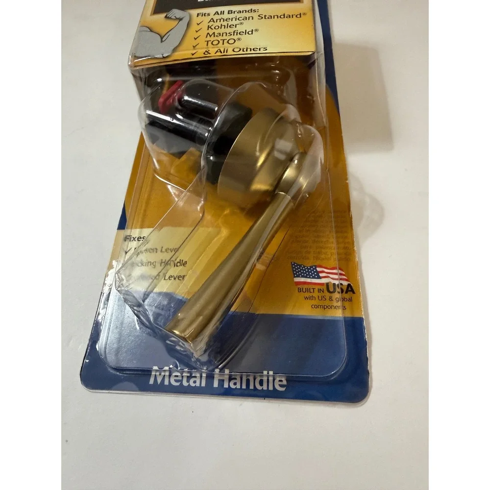 Korky 6094 StrongARM Universal Toilet Tank Lever Brushed GOLD Heavy Duty Metal
